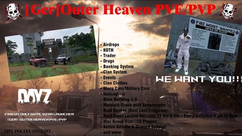 Ger En Outer Heaven Pve Pvp Trader Weed Heli Cars Bbp Koth Airdrop