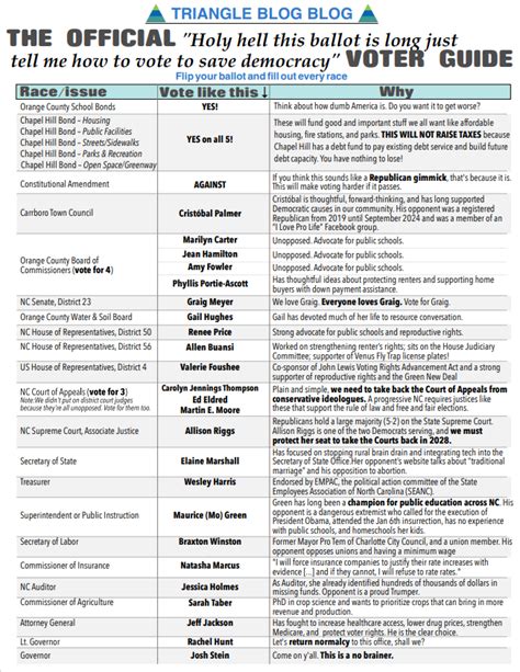 Voter Guide North Carolina Vikki Robinet