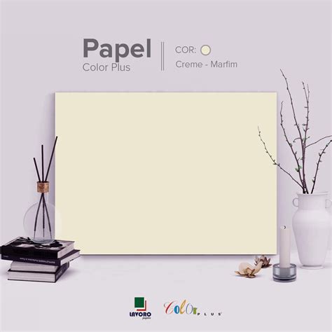 Papel Color Plus G A Creme Marfim Folhas Shopee Brasil