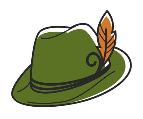 Tyrolean Hat Icon In Cartoon Style Isolated Vector Image