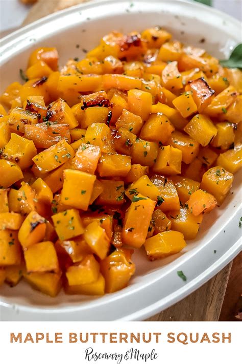 Maple Glazed Butternut Squash Recipe Rosemary And Maple