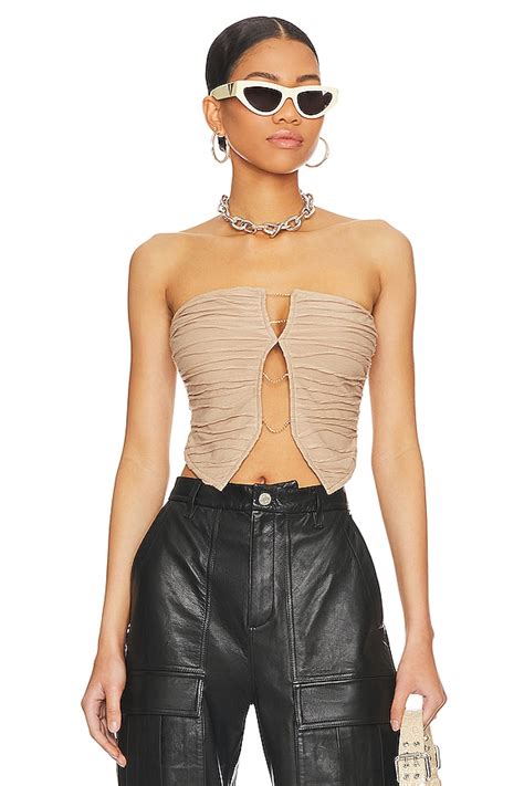 Superdown Avian Strapless Top In Taupe Revolve