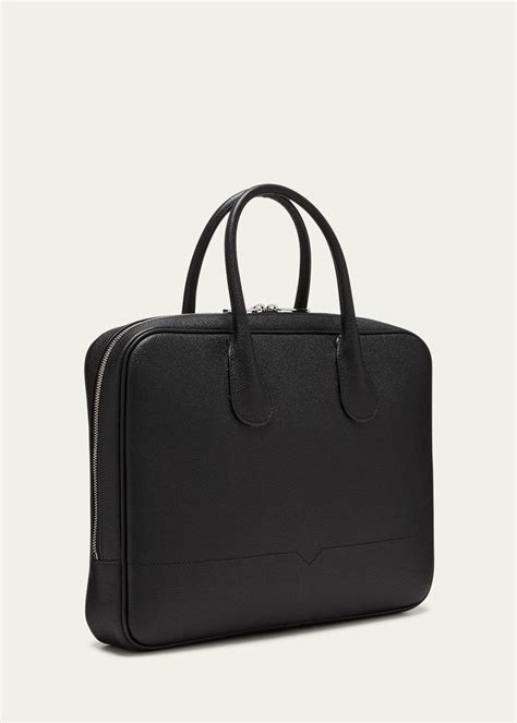 Valextra Men S MyLogo Leather Briefcase Bergdorf Goodman