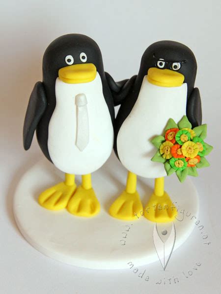 Pinguin Brautpaar Tortenfiguren Flickr