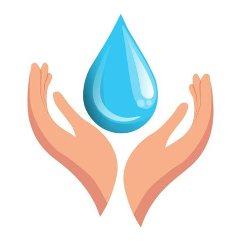 World Water Day, water drop in hands. Banner. poster, postcard, vector 23255824 Vector Art at ...