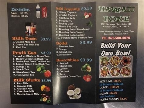 Hawaii Poke In Corpus Christi Restaurant Menu And Reviews