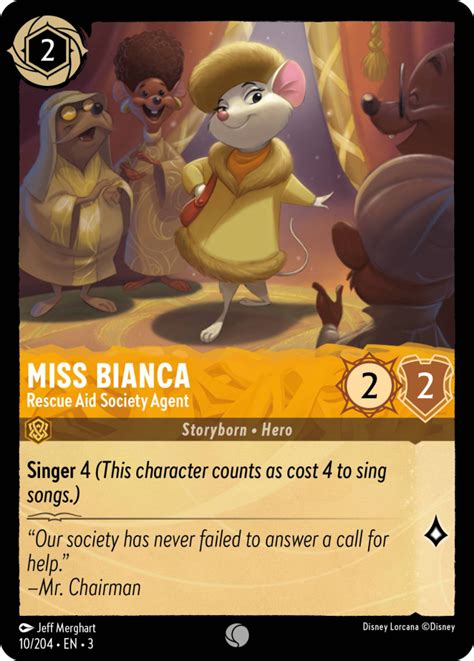 Miss Bianca Character Mushu Report Lorcana Wiki