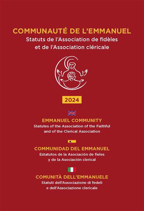 Communaut De Lemmanuel Statuts De Lassociation De Fid Les Et De L