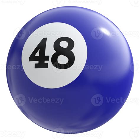 48 Number 3d Ball Blue 36307449 Png