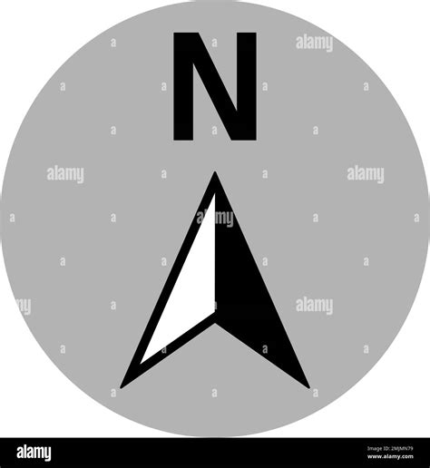 Basic North Arrow Mark Sign Symbol Icon For Map Orientation Vector