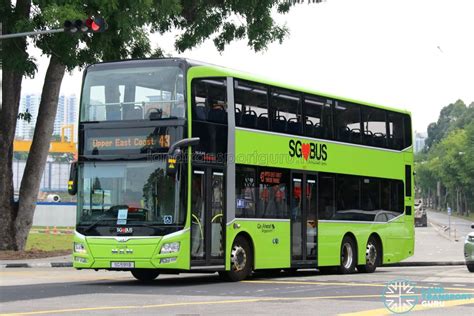 Service 43 Go Ahead Singapore MAN Lions City DD A95 SG5911B Land