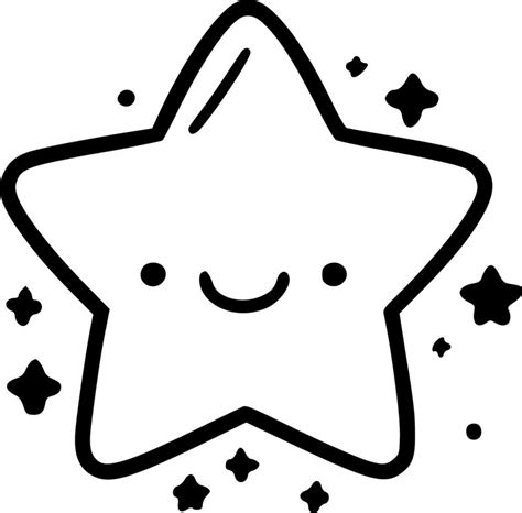 Stars Black And White Vector Illustration 24163128 Vector Art At Vecteezy