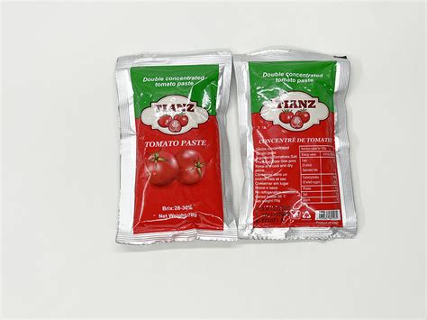 Sachet Tomato Paste 70g Brix28 30 Tomato Pastetomato Paste Supplierschina Tomato Paste