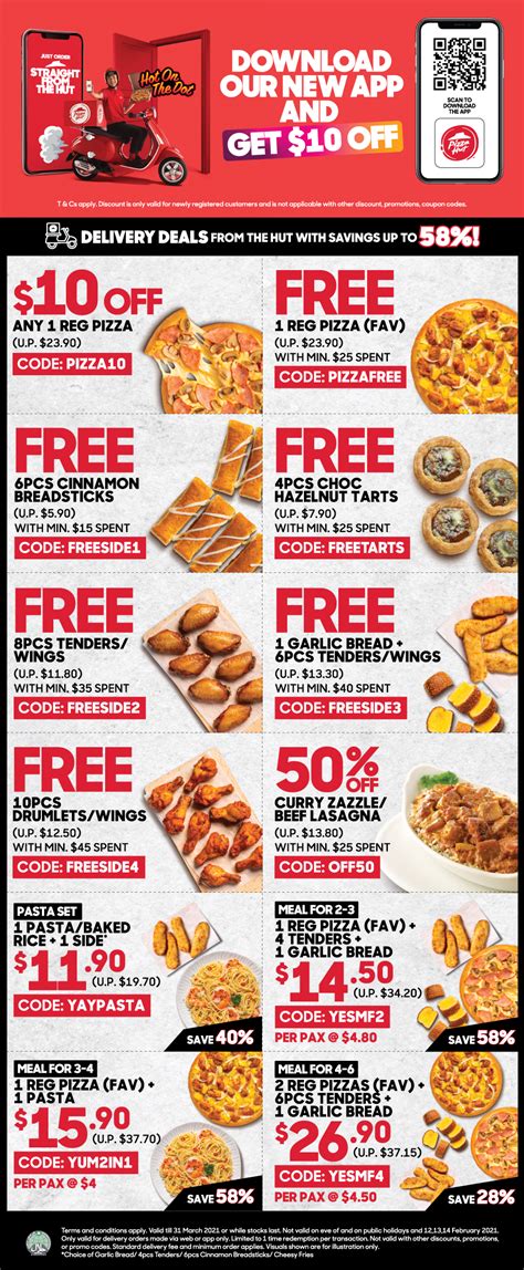 24 Pizza Hut Coupon Deals For Delivery And Takeaway From Now Till 31 Mar