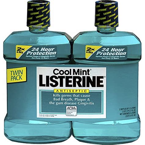 Listerine Cool Mint Antiseptic Mouthwash Pk L Walmart