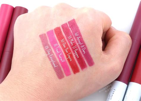 Maybelline Superstay Matte Ink Crayon Lipstick Swatches