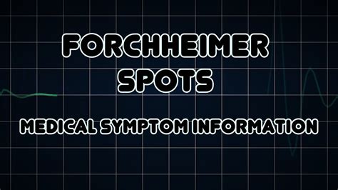 Forchheimer Spots Medical Symptom Youtube