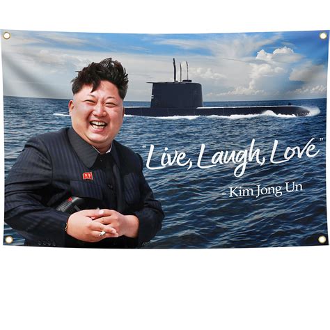 Buy Kim Jong Un Live Laugh Love (3ft x 2ft) – Funny Meme for Bedroom or ...