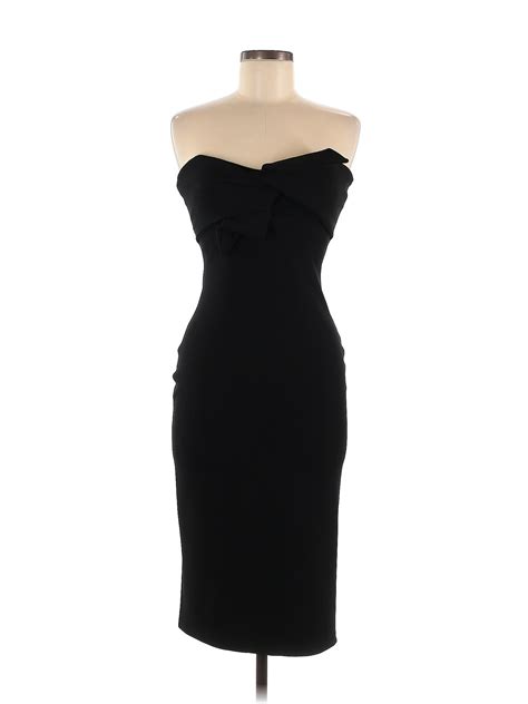 Topshop Solid Black Cocktail Dress Size 6 67 Off Thredup