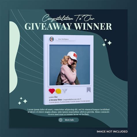 Premium PSD Give Away Contest Banner Instagram Social Media Post Template