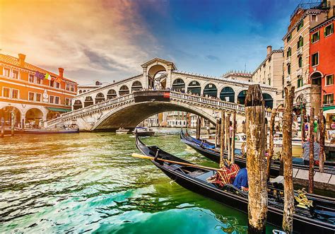 Romantic Sunset Rialto Bridge Venice Italy Pieces Trefl