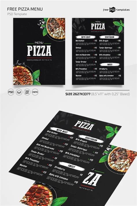 Print Templates Psd Templates Smoked Pizza Wild Chicken Tender