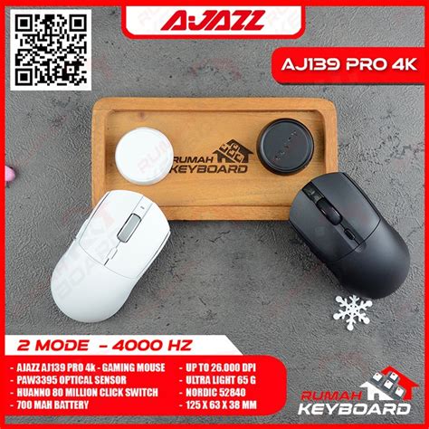 Jual AJAZZ AJ139 PRO 4K GAMING MOUSE DUAL MODE PAW3395 4000HZ