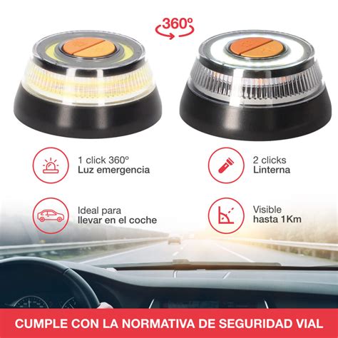 Pack 2 Luces De Emergencia V16 Homologadas DGT 13 45 Precio Unidad