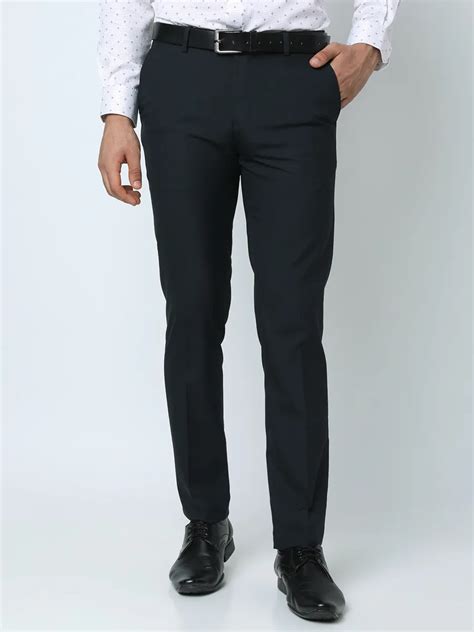 Shop Inspiro Men Slim Fit Solid Formal Trouser