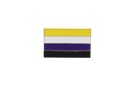 Non Binary Pride Flag Metal Pin Badge