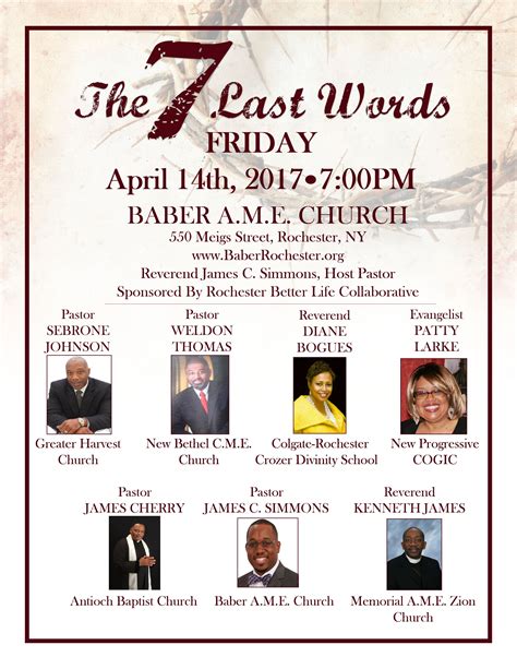 Upcoming Events Last Words Of Christ Greater Harvest