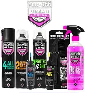 Muc Off Urban Essential 7 Piece Cleaning Kit Bundle 4 Step Clean