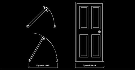 Autocad Door Dynamic Blocks Cad Blocks Dwg