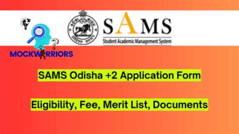 Sams Odisha 2 Application Form 2024 Eligibility Fee Merit List