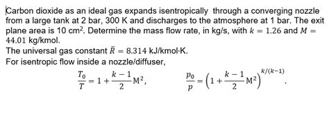 Solved Carbon Dioxide As An Ideal Gas Expands Isentropically Chegg