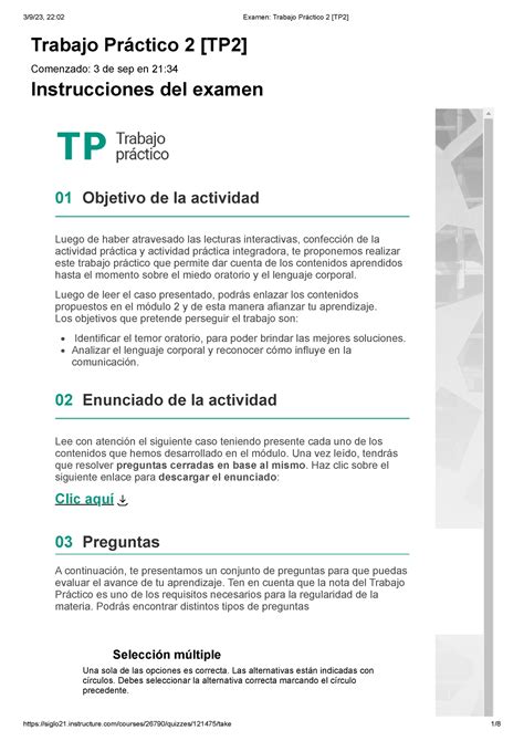 Examen Trabajo Pr Ctico Tp Oratoria Trabajo Pr Ctico Tp