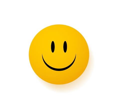 Smiley Visage Heureux Emoji Jaune Vecteur Premium