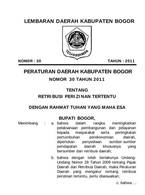 PDF LEMBARAN DAERAH KABUPATEN BOGOR Biro Hukum Lembaran Daerah