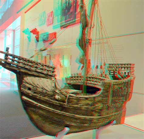 Het Mataró model Maritiem Museum 3D Rotterdam anaglyph red Flickr