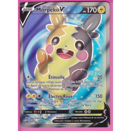 Carte Pokemon Morpeko V Epee Et Bouclier Eb Fr