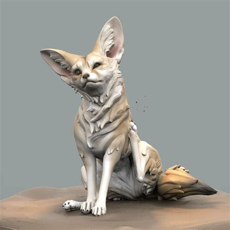 Artstation Fennec Fox Sculptityourself