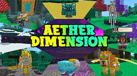 NUEVA DIMENSION EN MINECRAFT PE AETHER DIMENSION MOD YouTube