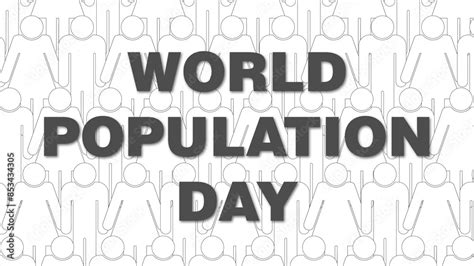 Line Drawn Male And Female Symbols On A White Backdrop With A Centered World Population Day