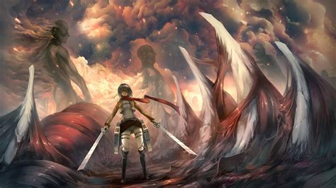 🔥 Free Download Attack On Titans 4k Mikasa Ackerman Wallpaper By