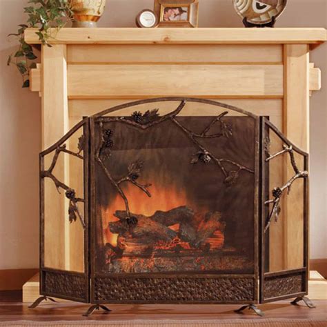 Pinecone Fireplace Screen Fireplacess