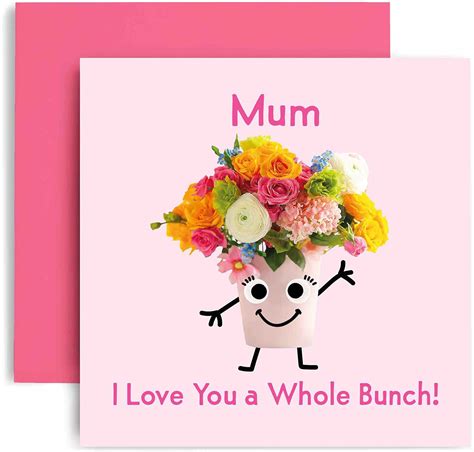 Huxters Birthday Cards For Women I Love You A Bunch Mum Happy