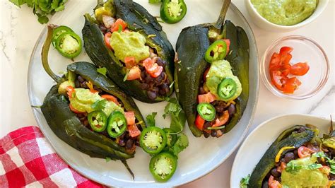 Oven Roasted Chile Rellenos And Tomatillo Salsa Recipe Youtube