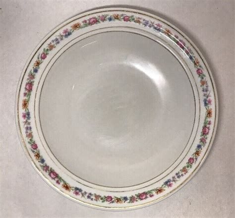 Ancien Plat Rond Creux En Porcelaine S F P Limoges France H 5 D 28 5 Cm 2