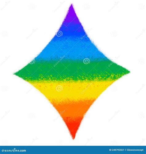 Sparky Diamond Symbol Pride Rainbow Symbol Lgbtq Equality Rights Hand Drawn Illustration