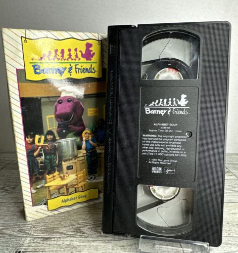 Barney And Friends Alphabet Soup Vhs 1992 Time Life 45986980816 Ebay